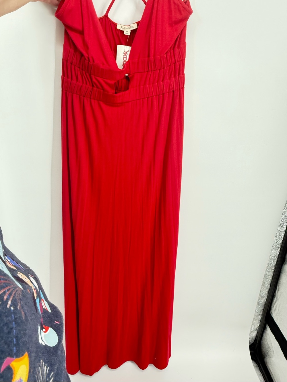 Rolla Coster Red Sleeveless Maxi with Gathered Waist
